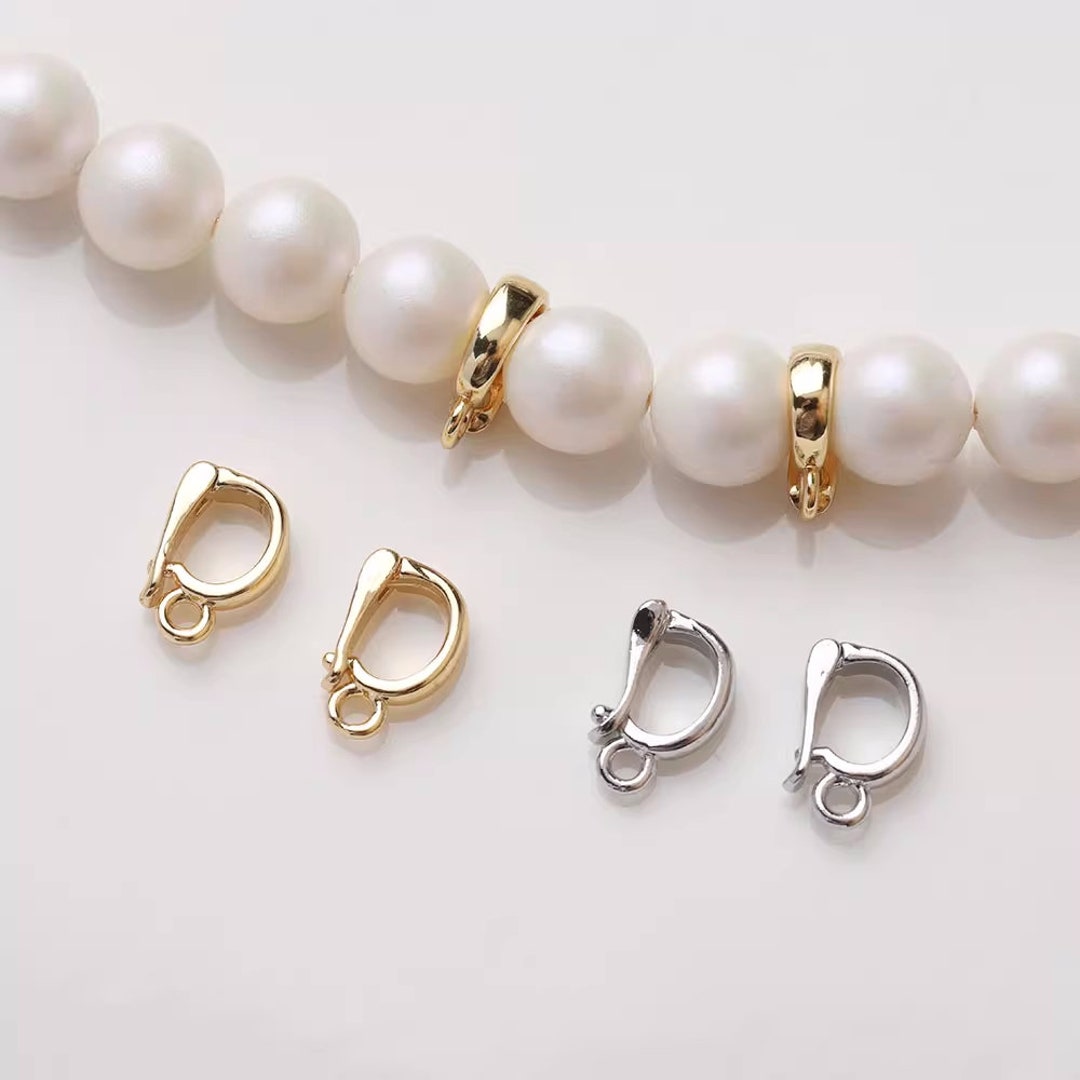 10pcs Gold/silver Tone Open Loop Bail, Rhodium Plated Bails, Pendant