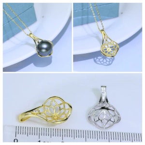 2pcs CZ Pave Water Drop Pendant,S925 Silver Teardrop Charm,Drilled Bead Cap,Peg For Half Drilled Pearl Mounts,Pearl Cap, Peg Pearl Findings