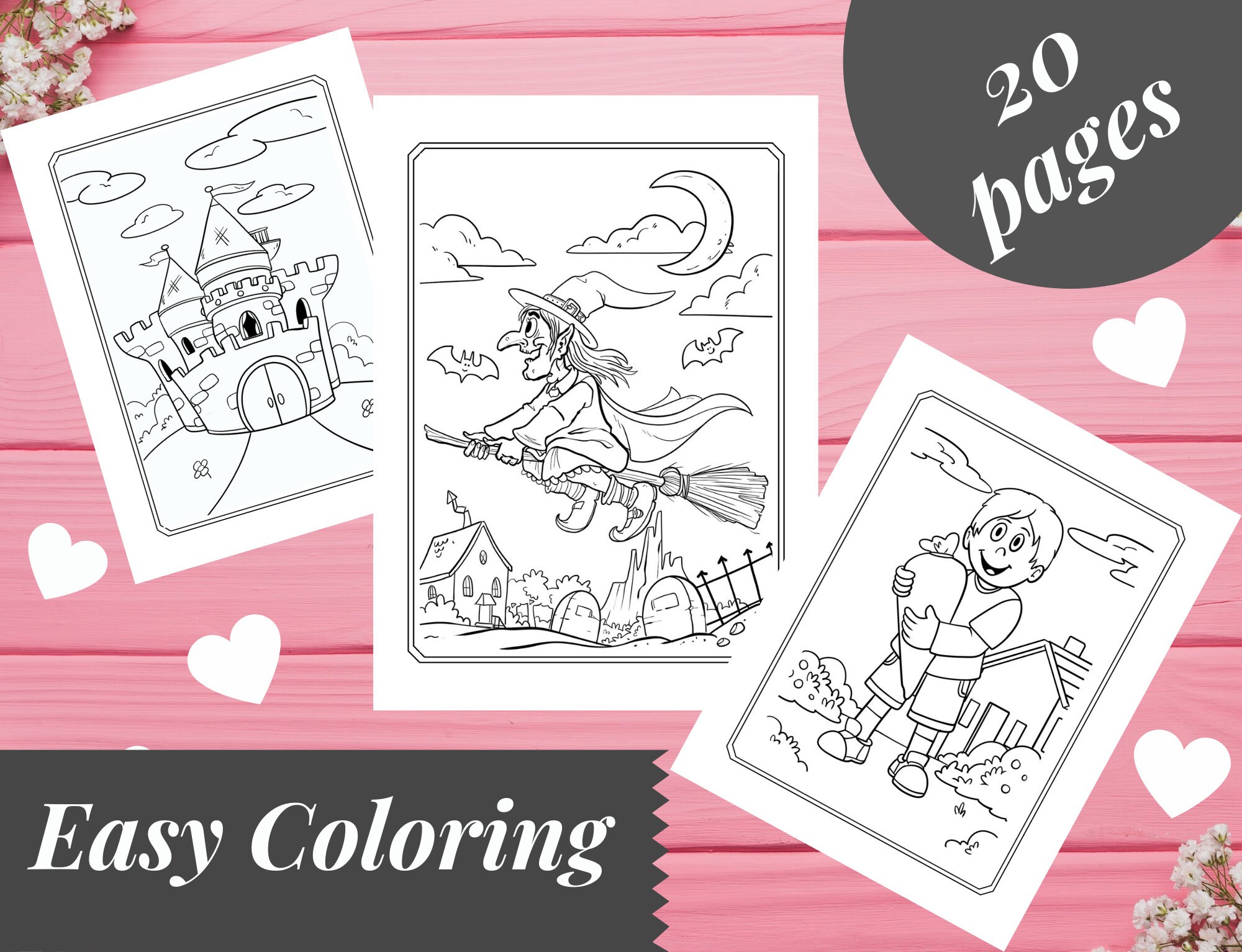 Handmade Coloring Pages Instant Download Coloring Papers for Etsy India