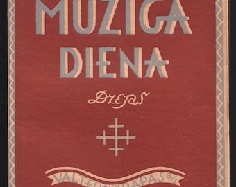 1937, Mūžīgā diena by Jānis Medenis, vintage latvian poetry book illustrated by Niklāvs Strunke