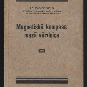 1930, Magnētiskā kompasa mazā vārdnīca, P. Neimanis, ar autora ierakstu