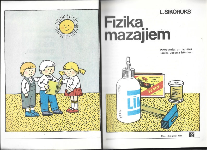 Fizika mazajiem, vintage latvian children's book Physics for a little ones image 3