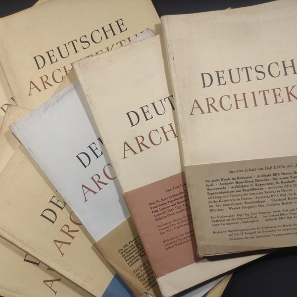 1956 Deutsche Architektur 1-12 Full year / Vintage German architecture magazine full year 1-12
