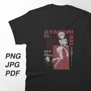 Vector anime Rei Ayanami PNG / PDF / JPG