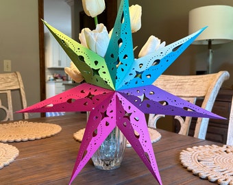 Luminous 3D Multi-Point Star SVG Template