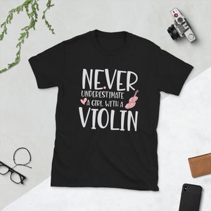 Never underestimate a girl with a violin,violin, music, tuba, violin player, musician, girls, viola, violinist, violin girl