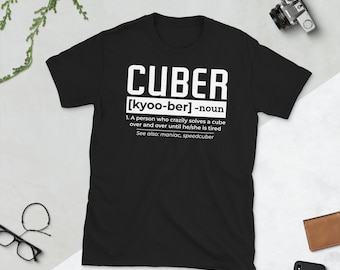 Cuber-noun-a person who solves a cube, cuber, cubing, rubiks cube, speedcubing, cube, puzzle, speed cuber, speed cubing, rubiks cube lover