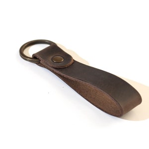 Personalized Leather Keyfob, Camel Leather Keychain, Custom Leather ...