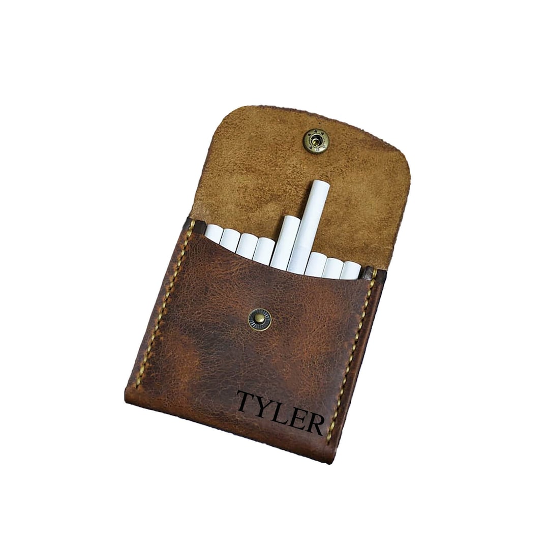 Leather Cigarette Case, Pocket Tobacco Case, Joint Case Personalized