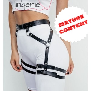 Leather Leg Harness, Bestseller Harness, Leather Outfit, Unisex Harness Belt, Leg Straps, Punk