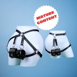 Butt Harness Lingeries and Handcuff, Black Red Pink Purple Lingerie Harness for Woman, Booty Harness for Women