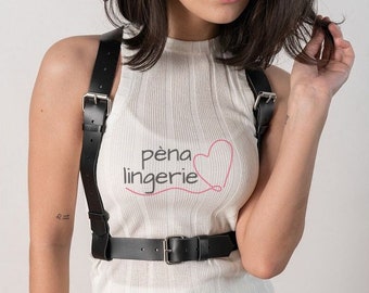 Vegan Leather Chest Harness: Gothic Strappy Waist Belt