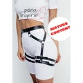 Leather Harness Belt, Thigh Harness, Plus Size Thigh Garter, Leather Harness Lingerie For Women