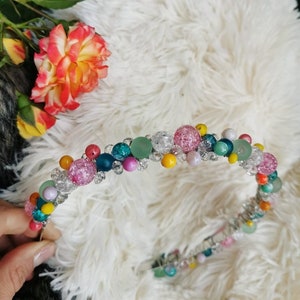 Multicolored Celebration Tiara: Add a Splash of Fun to Any Party Outfit!