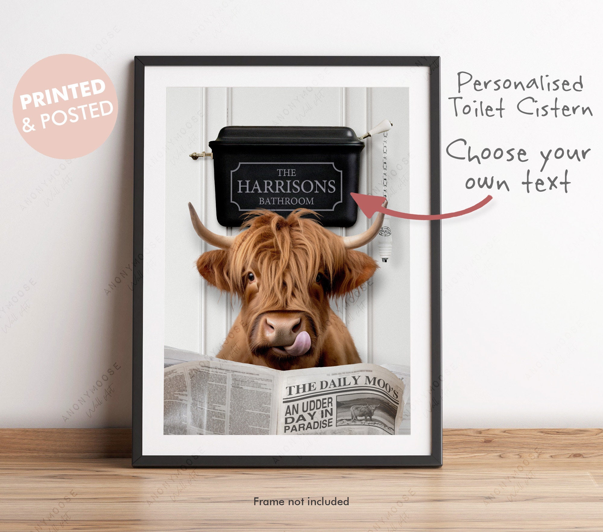 Cow kitchen roll holder sale