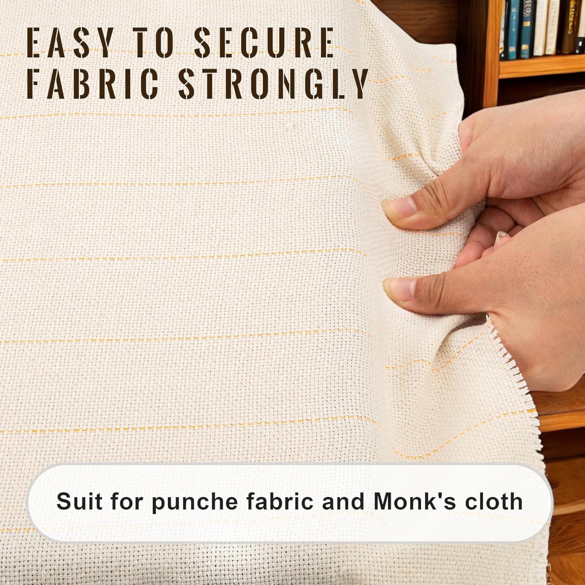 15.7" Punch Needle Frame Cover – Flannel Protection For Gripper Strip Frames (Blue Bear)