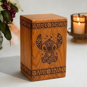 "Nature's Unique Beauty. No two urns are the same, thanks to the stunning and individual grain of authentic Indian Rosewood."
