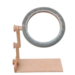 K's Creations Stained Z-Frame Lap Frame Needlework Stand | Fits Stretcher Bars & Scroll Frames up to 22" | Perfect for Embroidery