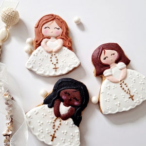 Personalized first communion confirmation girl cookies (minimum order 6)
