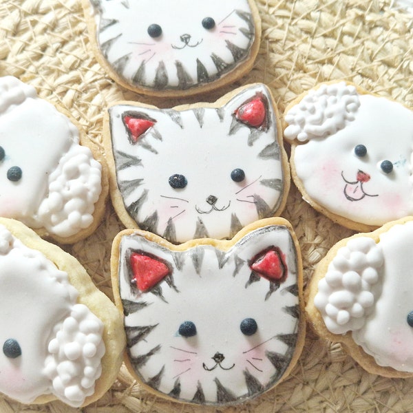 Biscuits sablés cookies personnalisés Chien chat