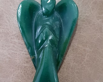 Green Jade Crystal Angel,2" Gemstone Guardian Angel, Healing Crystals & Gemstone Statue Figurine