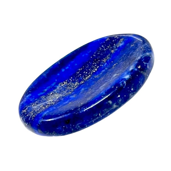 P&R: UK Premium Lapis Lazuli Worry Thumb Stone - Handcrafted, Natural Stress Relief with Healing Benefits, Comes in a Luxurious Velvet Pouch