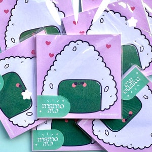 Notizblock &#39;&#39;Onigiri&#39;&#39; - Kawaii Notizblock - Onigiri Notizblock - Süßer Notizblock - Süßes Briefpapier - Japan Food