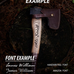 Megaton Vidar 33 cm Bushcraft Axe, Forest Axe, Middle Carving ,Hiking Hatchet, Camping Axe, Gifts For Him, Personalized Axe image 3