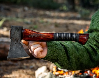 Bushcraft or camping axe,Hand Forged Camping Hatchet,giftable quality