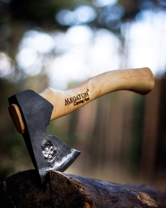 Megaton Mini Carving Axe,carpenters Axe, Mini Bushcraft Axe ,hiking Hatchet,  Hobby Axe , Fathers Day Gift 