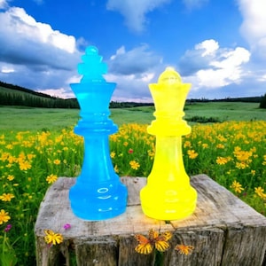 Personalize (Large 4 inch King) Chess Pieces | Unique Customizable Gift for Dad