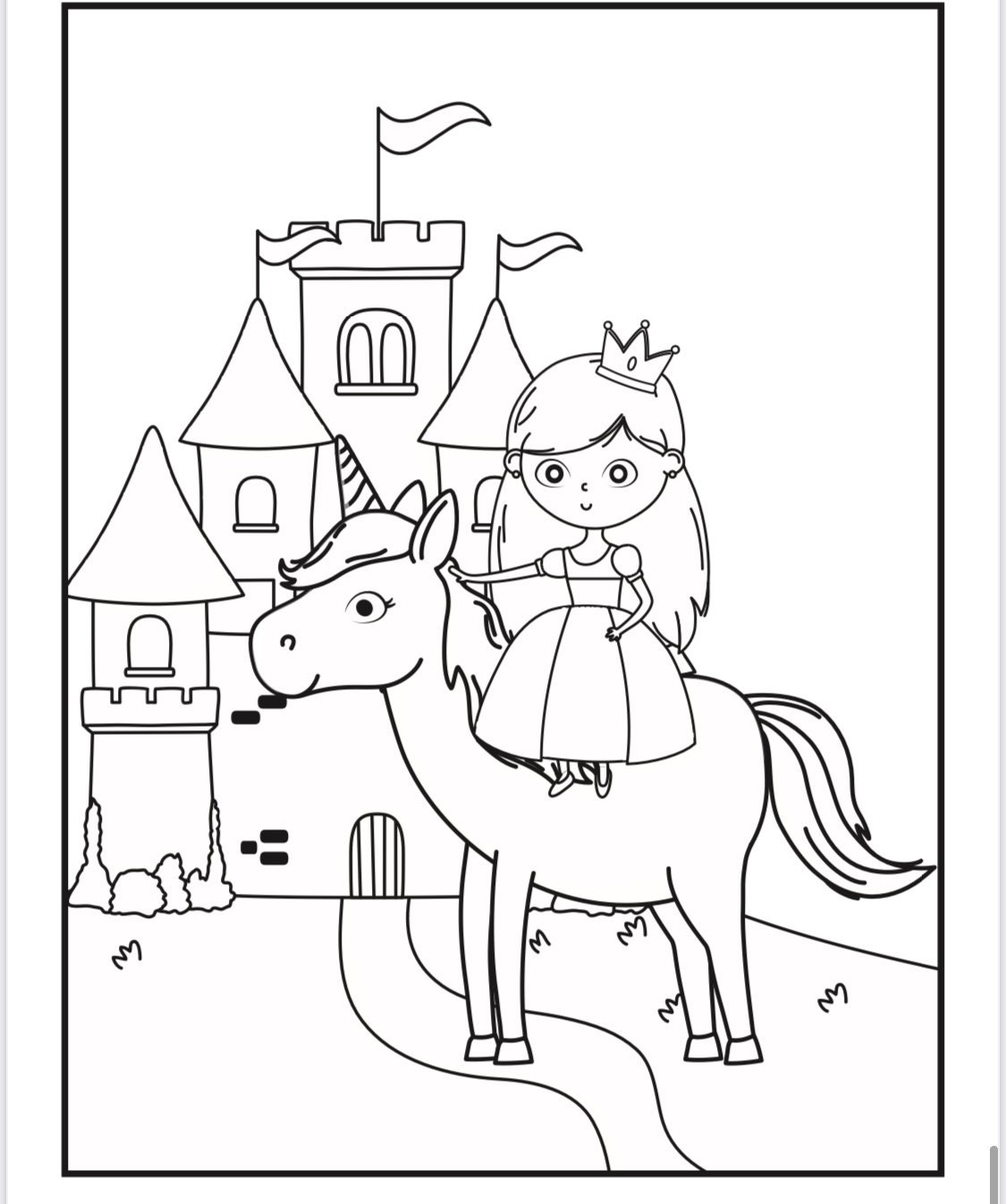  57 Collection Coloring Pages Princess Unicorn  Free