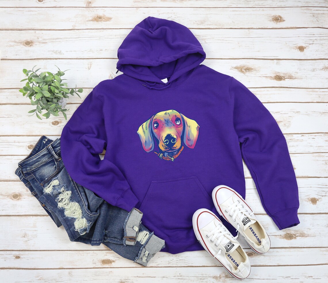 Dachshund Hoodie Unisex Hoodie Hoodie Sweatshirt Adult Etsy