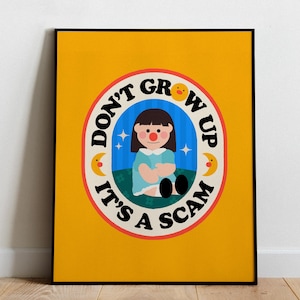 Don&#39;t Grow Up grote comfortabele bank jaren 90 nostalgie 8 x 10 digitale download