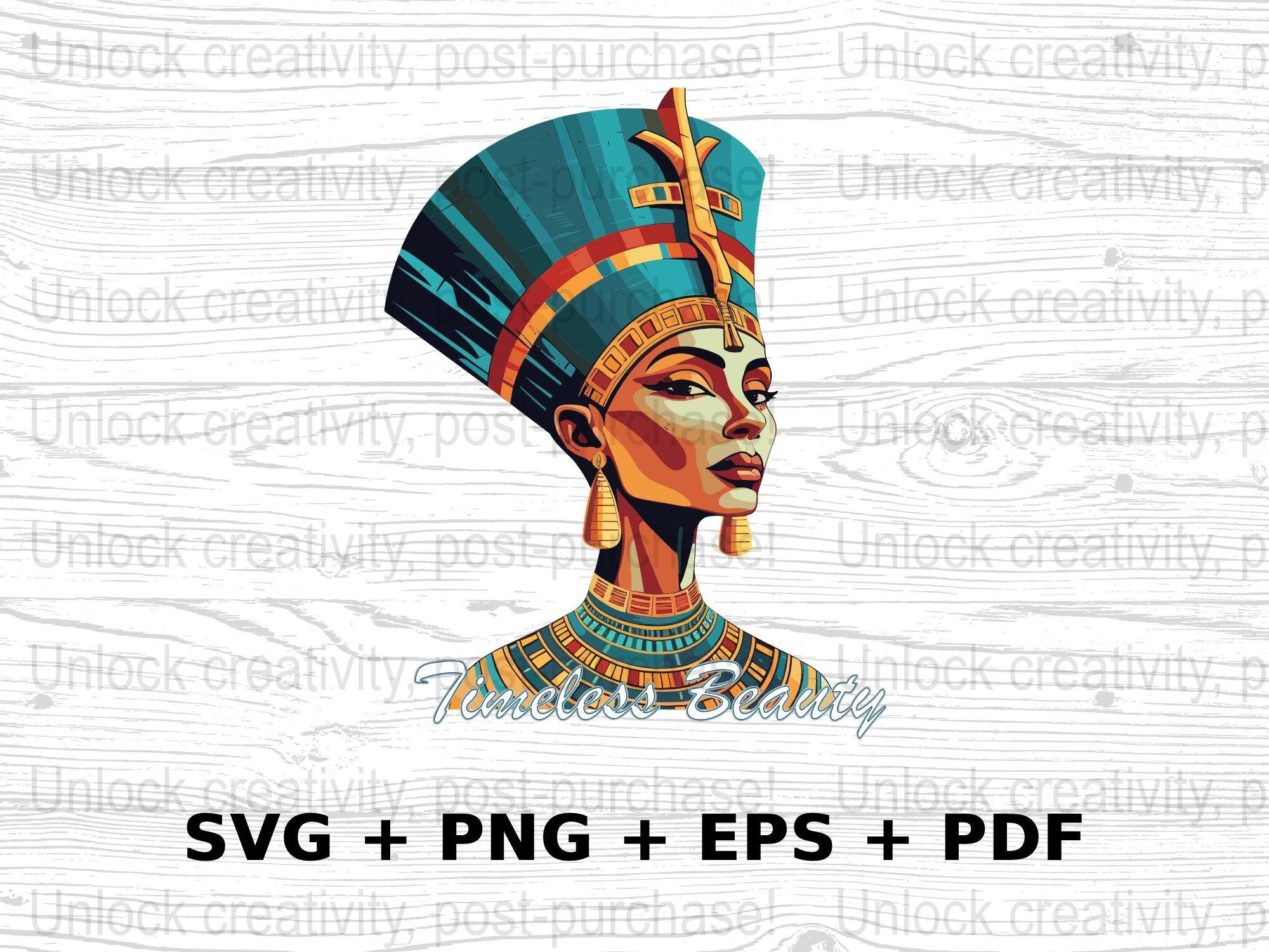 nefertiti-svg-boho-egyptian-queen-clipart-princess-svg-egypt-svg