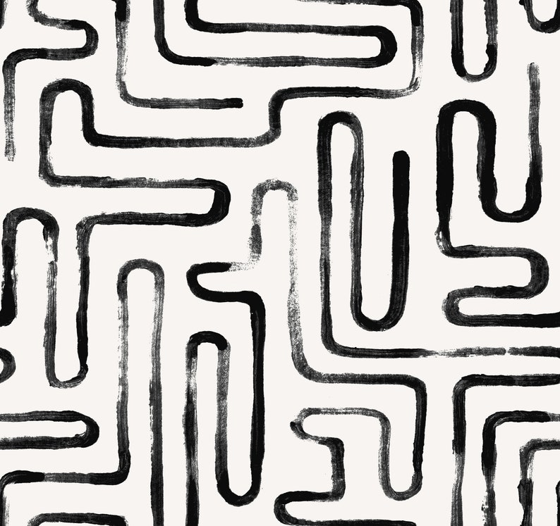 LOOPS Blackwall Decor Luxury Geometric Wallpaper Roll Etsy