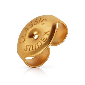 STUDEX Gold Earring Backs – Stud Back for System 75 & System Plus – 10 pcs