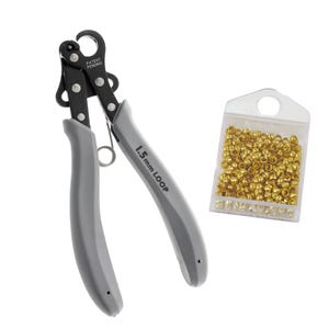 Alicates profesionales para cadenas de piedras / Alicates para cadenas de piedras + seda + anillo de apriete + cierres