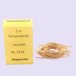 Filo per perline placcato oro / filo per gioielli in oro / filo per perline / collane di perline fai da te / 1 metro