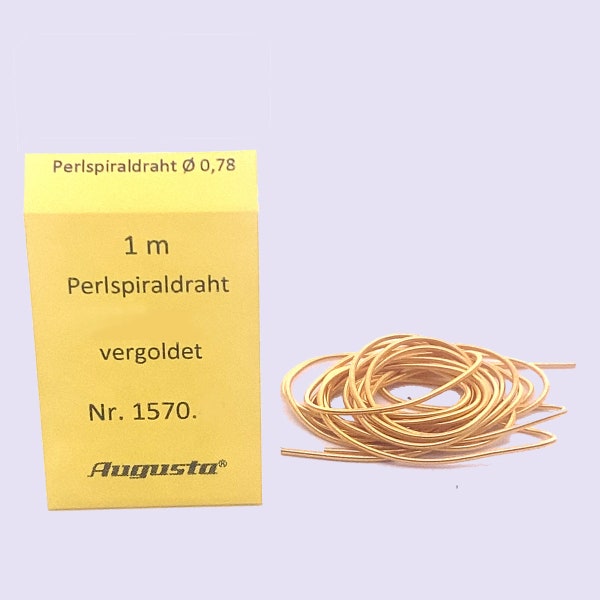 Perlspiraldraht vergoldet / Goldener Schmuckdraht / Perlendraht / DIY Perlenketten / 1 Meter