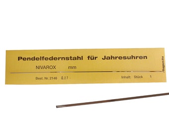 Pendelfederstahl verschiedene Stärken 0,04mm - 0,12 mm / Uhrenersatzteile / Pendelfeder / Uhrmacherei *Made in Germany*