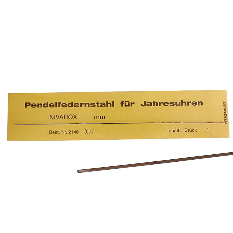 Pendelfederstahl verschiedene Stärken 0,04mm - 0,12 mm / Uhrenersatzteile / Pendelfeder / Uhrmacherei *Made in Germany*