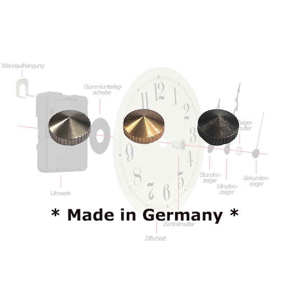 Tuercas de tapa para manecillas de reloj y mecanismos (5 piezas