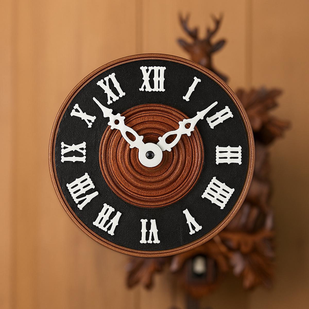 木製カッコウ時計 ダークブラウン made in west Garmany Wooden Clock Dial for Cuckoo Clocks – Roman Numerals | 60–120 Mm