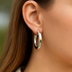 Creoles 925 Silver / Hoop Earrings 925 Silver / Creoles Sterling Silver / Silver Creoles