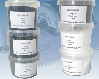 Set for Tumbling stones / Silicon Carbide / Tumbled Stones / Tumbled Stones Powder / Lortone