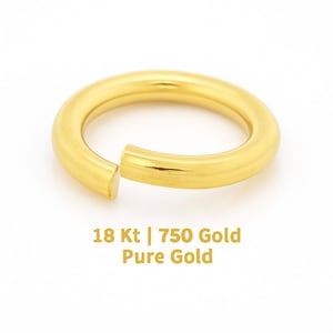 Anillas oro 750 (18 KT) | Redondas abiertas | Oro 18 K macizo Made in Germany