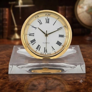 UTS Einsteckuhrwerk Ø 35 mm – Quarz Einbauuhr Römisch mit Metall-Lünette & Echtglas | Made in Germany