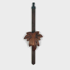 Péndulo de reloj de madera con hoja de arce para relojes de cuco en los colores marrón oscuro Accesorios para relojes de cuco
