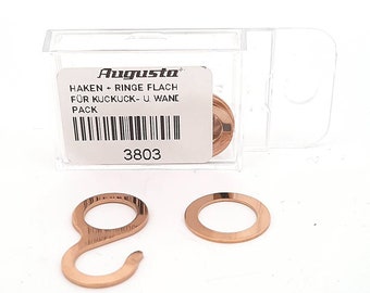 AUGUSTA Haken + Ringe aus Messing für Messingketten von Kucksuhren Wanduhren / Kuckucksuhr Ersatzteile / Kuckucksuhr bauen